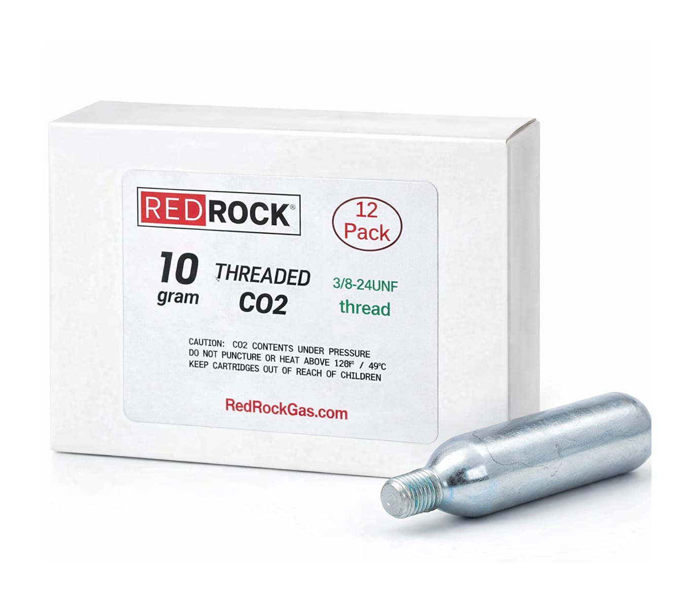 RedRock 10g Threaded CO2 Cartridges — Industrial